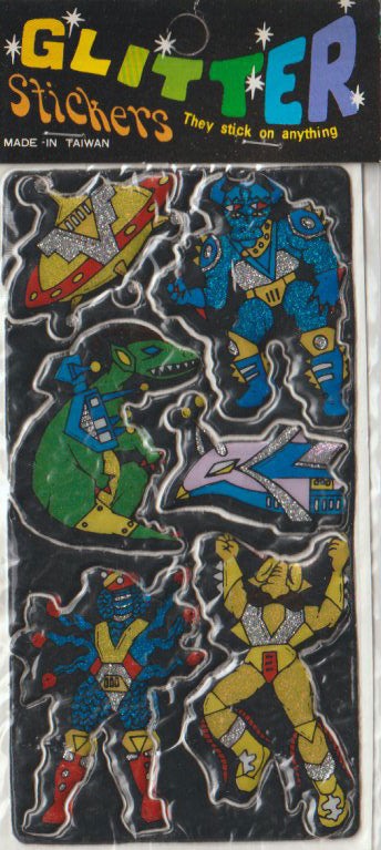Vintage Puffy Stickers (Space Invaders)