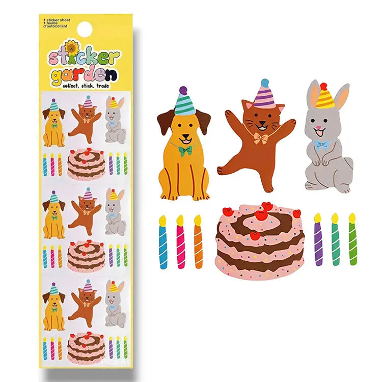 Glossy Birthday Pets x6