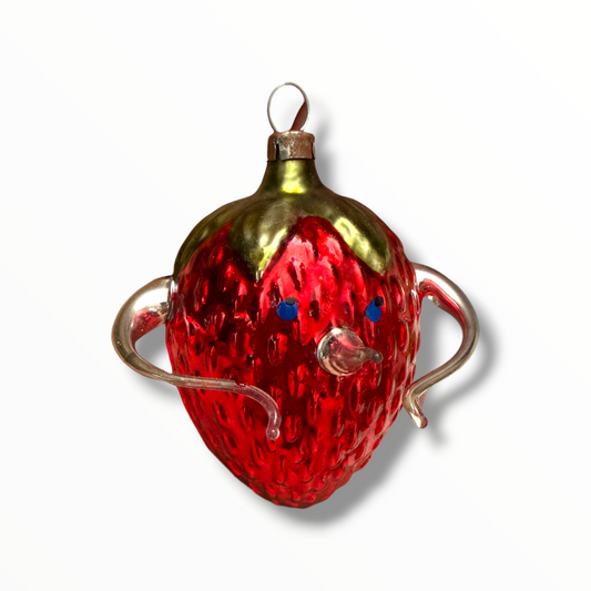 Strawberry Glass Ornament