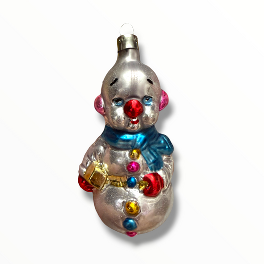 Snowman Glass Ornament