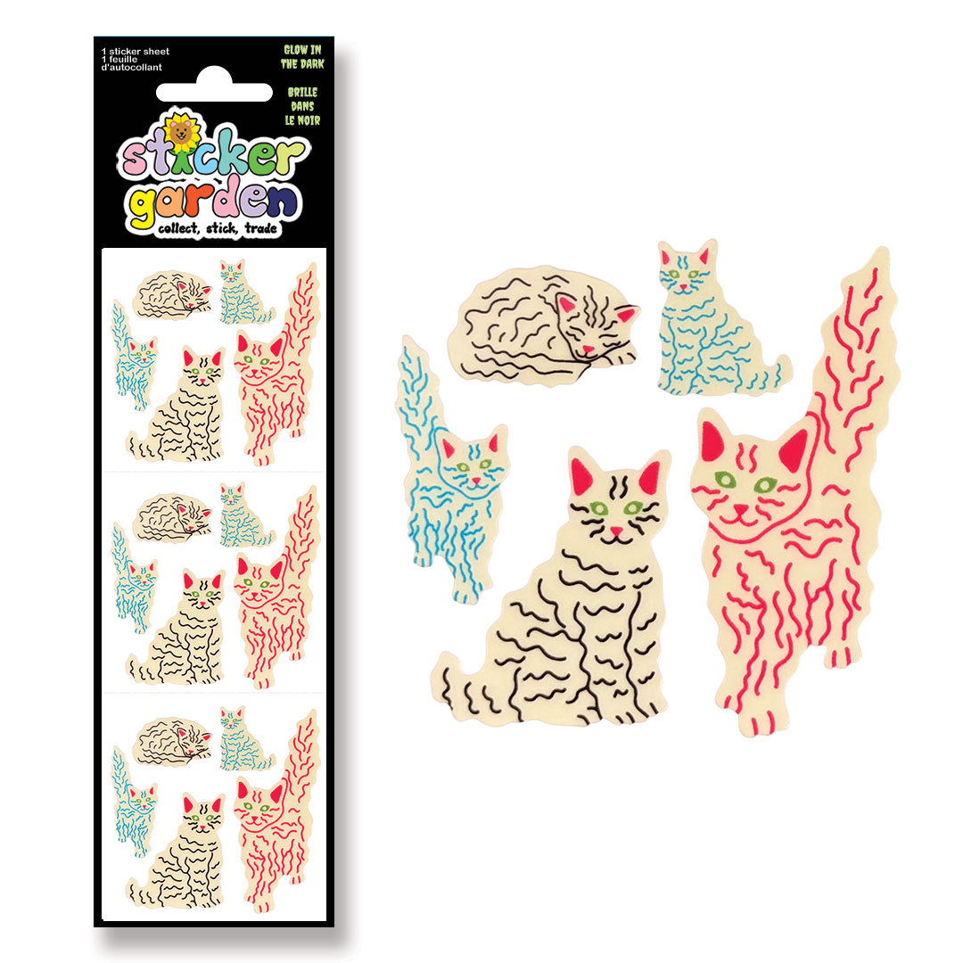Glow in the Dark Fluffy Cats