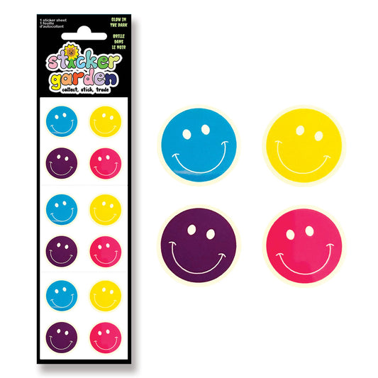 Glow in the Dark Happy Faces Bold Colours