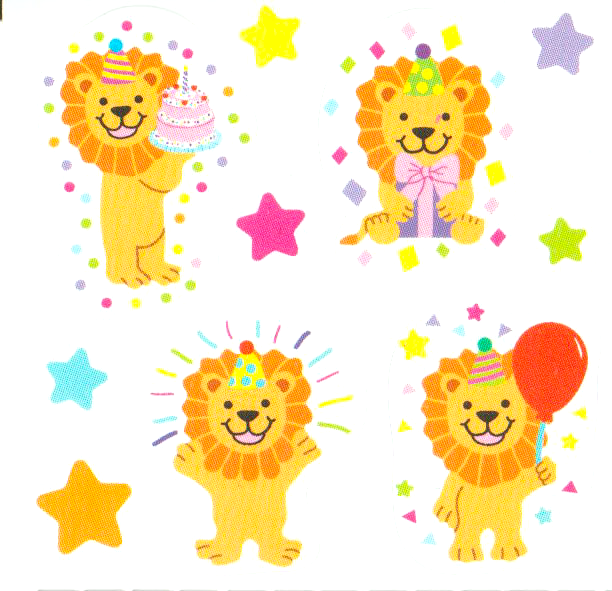 Sticker Roll -  Birthday Lions